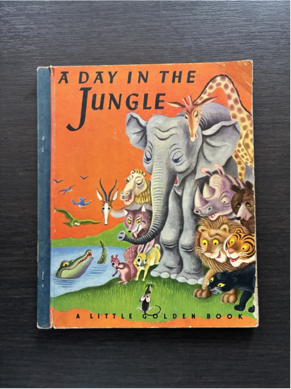 VINTAGE LITTLE GOLDEN BOOK #18 A DAY IN THE JUNGLE 1943 FIRST Addition